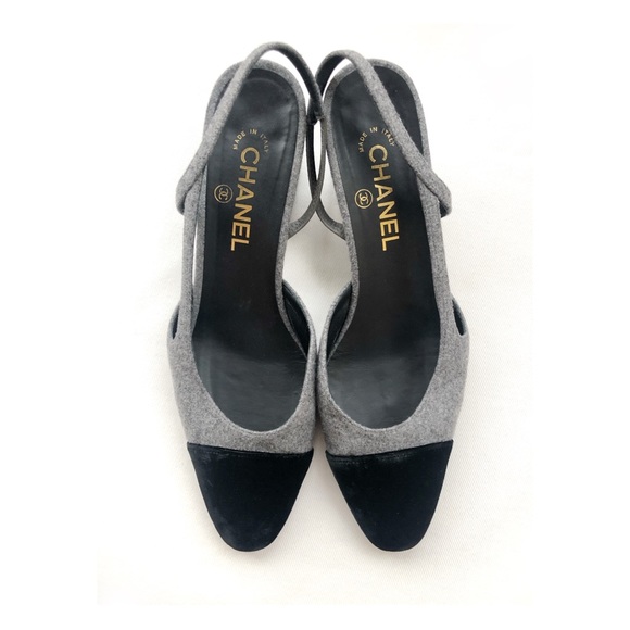 CHANEL Shoes - Chanel grey slingbacks